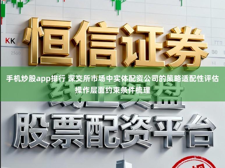 手机炒股app排行 深交所市场中实体配资公司的策略适配性评估操作层面约束条件梳理